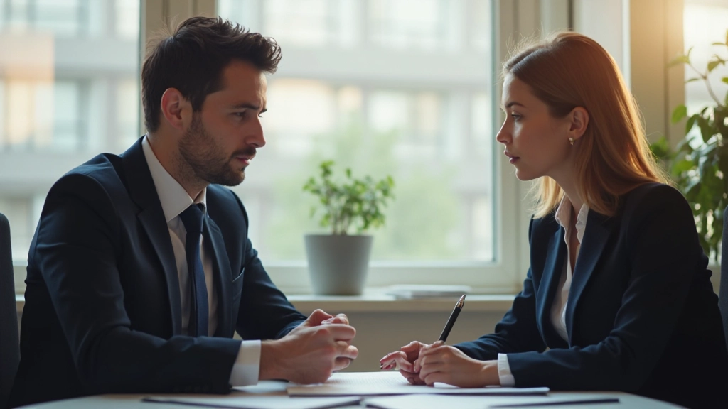 Два профессионала обсуждают деловые вопросы за столом в доверительной обстановке